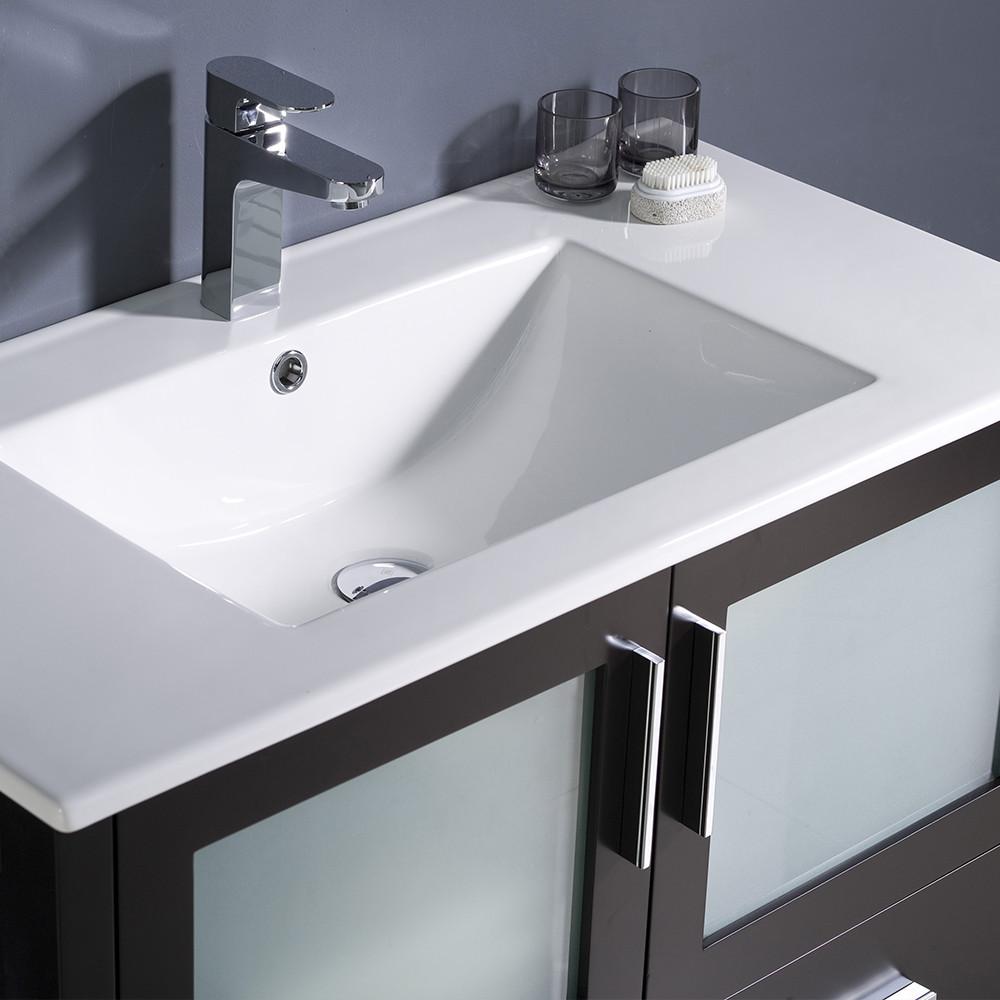 Fresca Torino 36" Espresso Modern Bathroom Vanity w/ Integrated Sink Vanity Fresca 