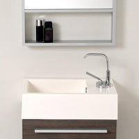 Thumbnail for Fresca Pulito Small Gray Oak Modern Bathroom Vanity w/ Tall Mirror & Free Faucet Vanity Fresca 