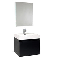 Thumbnail for Fresca Nano Black Modern Bathroom Vanity w/ Medicine Cabinet Vanity Fresca 
