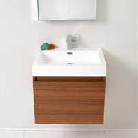 Thumbnail for Fresca Nano Teak Modern Bathroom Vanity w/ Medicine Cabinet Vanity Fresca 