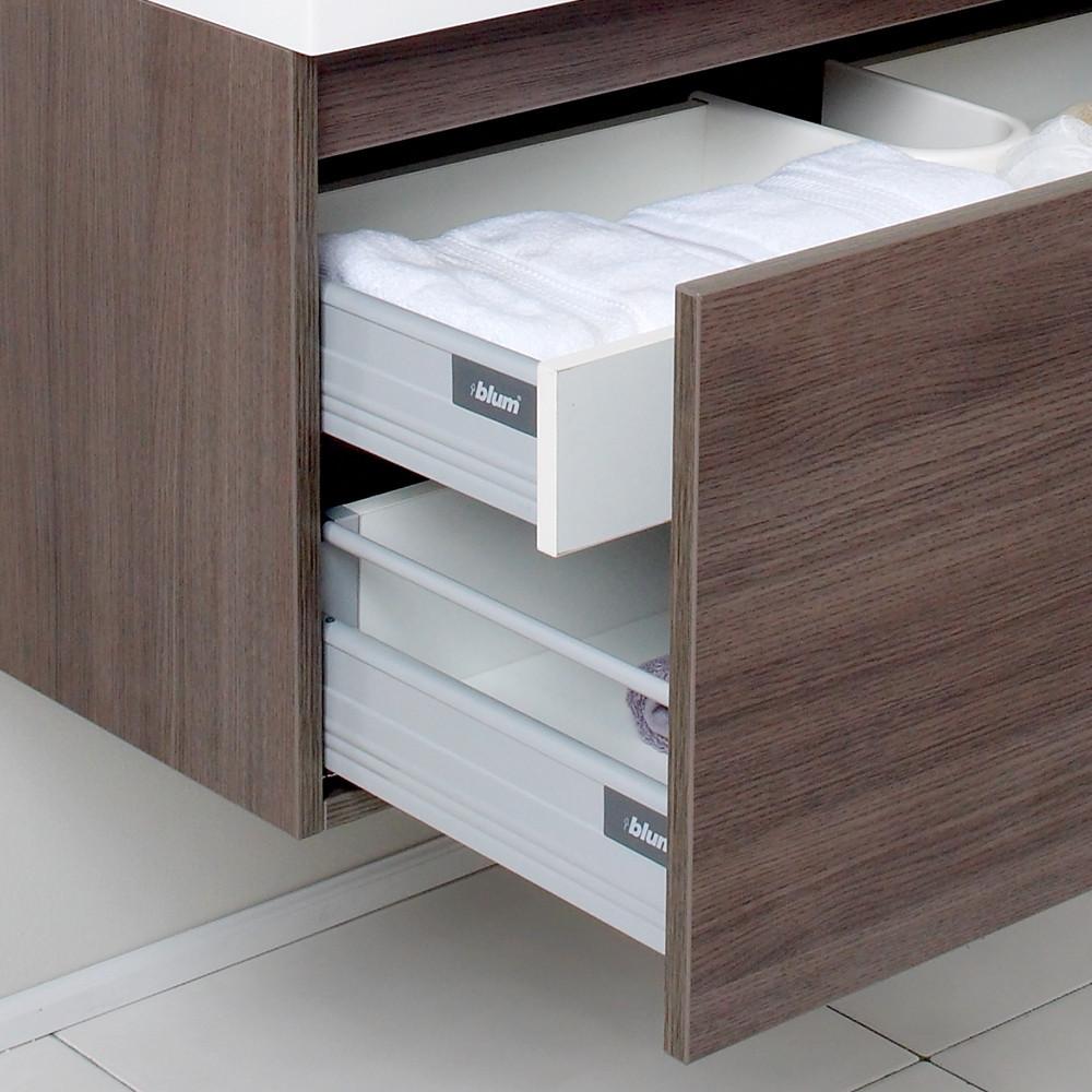 Fresca Mezzo Gray Oak Modern Bathroom Vanity w/ Medicine Cabinet Free Faucet Vanity Fresca 