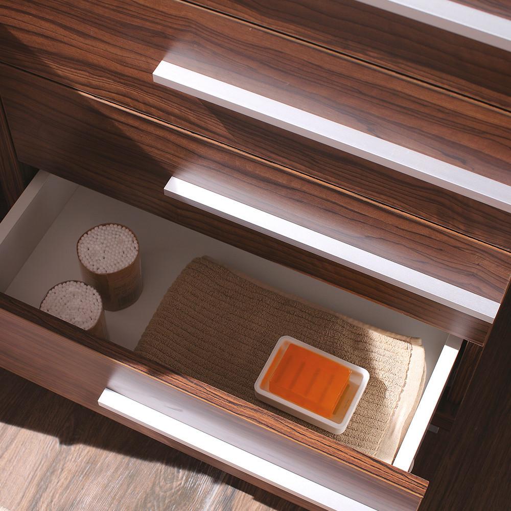 Fresca Livello 30" Walnut Modern Bathroom Vanity w/ Medicine Cabinet Vanity Fresca 