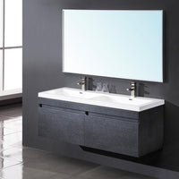 Thumbnail for Fresca Largo Black Modern Bathroom Vanity w/ Wavy Double Sinks Vanity Fresca 