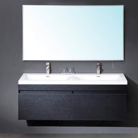 Thumbnail for Fresca Largo Black Modern Bathroom Vanity w/ Wavy Double Sinks Vanity Fresca 