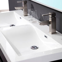 Thumbnail for Fresca Largo Black Modern Bathroom Vanity w/ Wavy Double Sinks Vanity Fresca 
