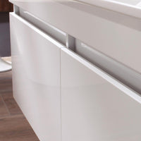 Thumbnail for Fresca Largo White Modern Bathroom Vanity w/ Wavy Double Sinks Vanity Fresca 