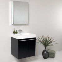Thumbnail for Fresca Alto Black Modern Bathroom Vanity w/ Medicine Cabinet Vanity Fresca 