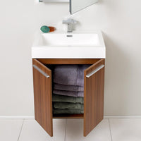 Thumbnail for Fresca Alto Teak Modern Bathroom Vanity w/ Medicine Cabinet Vanity Fresca 
