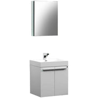 Thumbnail for Fresca Alto White Modern Bathroom Vanity w/ Medicine Cabinet Vanity Fresca 