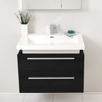 Thumbnail for Medio Black Modern Bathroom Vanity w/ Medicine Cabinet & Free Faucet Vanity Fresca 