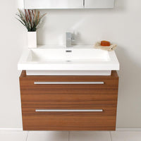 Thumbnail for Medio Teak Modern Bathroom Vanity w/ Medicine Cabinet & Free Faucet Vanity Fresca 