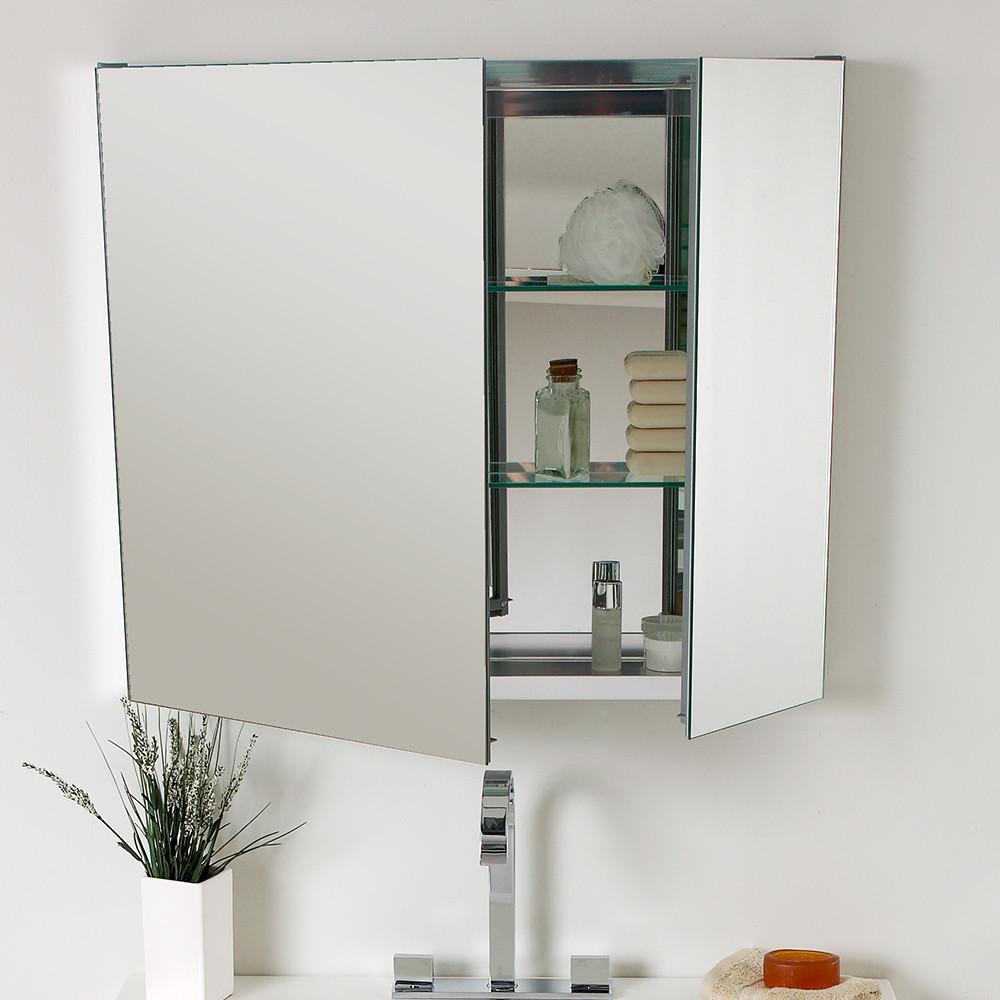 Fresca Vista Teak Modern Bathroom Vanity w/ Medicine Cabinet Vanity Fresca 