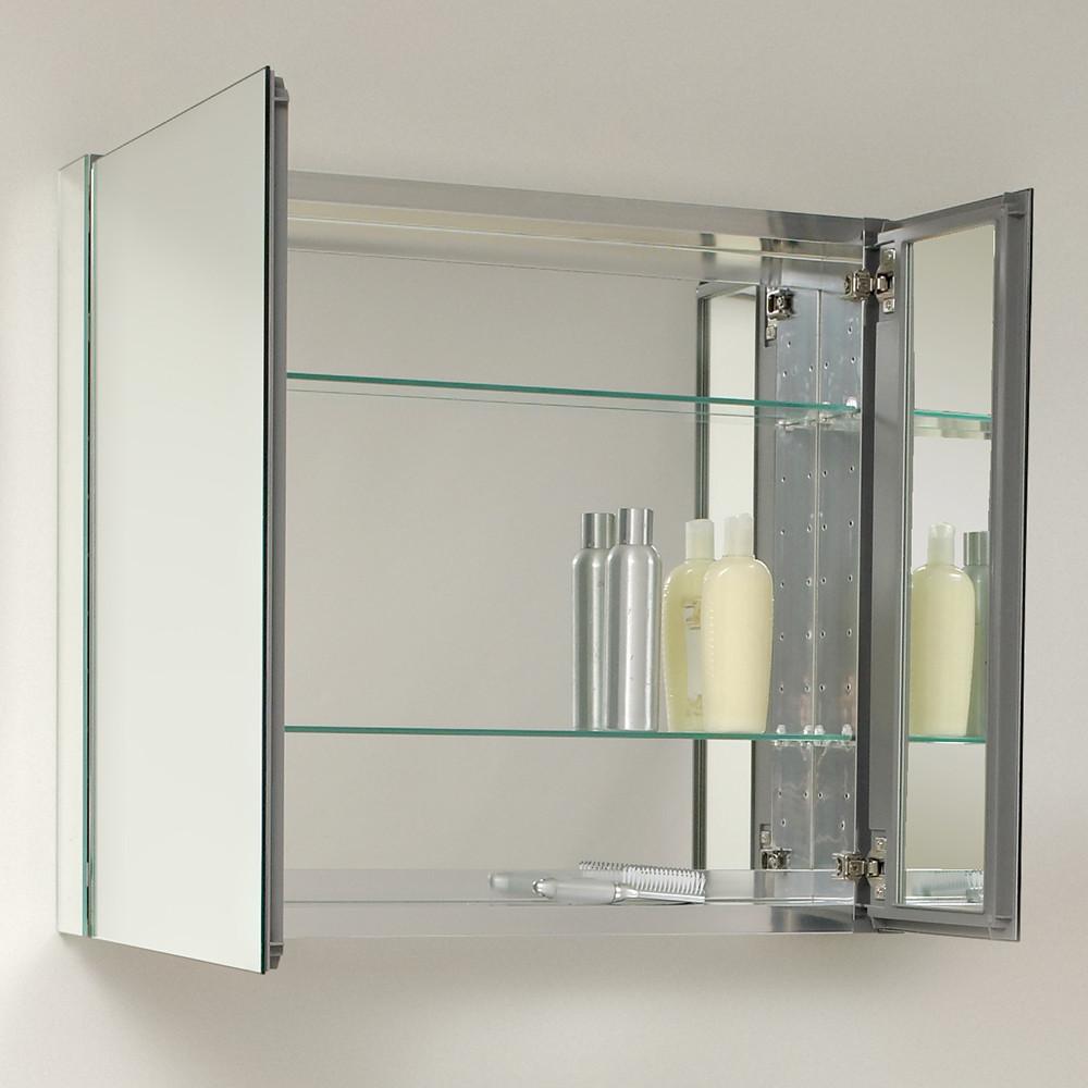Fresca Vista Teak Modern Bathroom Vanity w/ Medicine Cabinet Vanity Fresca 