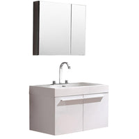 Thumbnail for Fresca Vista White Modern Bathroom Vanity w/ Medicine Cabinet Vanity Fresca 