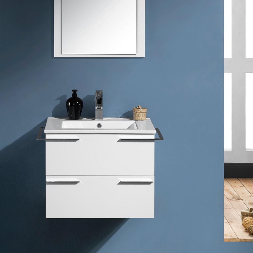 Fresca Cielo 24" White Modern Bathroom Vanity w/ Mirror Vanity Fresca 