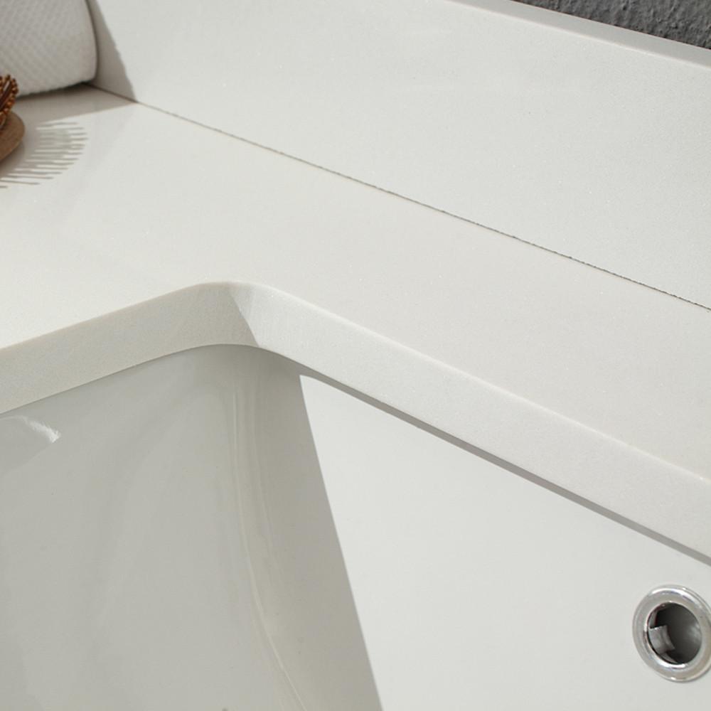 Fresca Allier 60" Gray Oak Modern Double Sink Bathroom Vanity w/ Mirror Vanity Fresca 