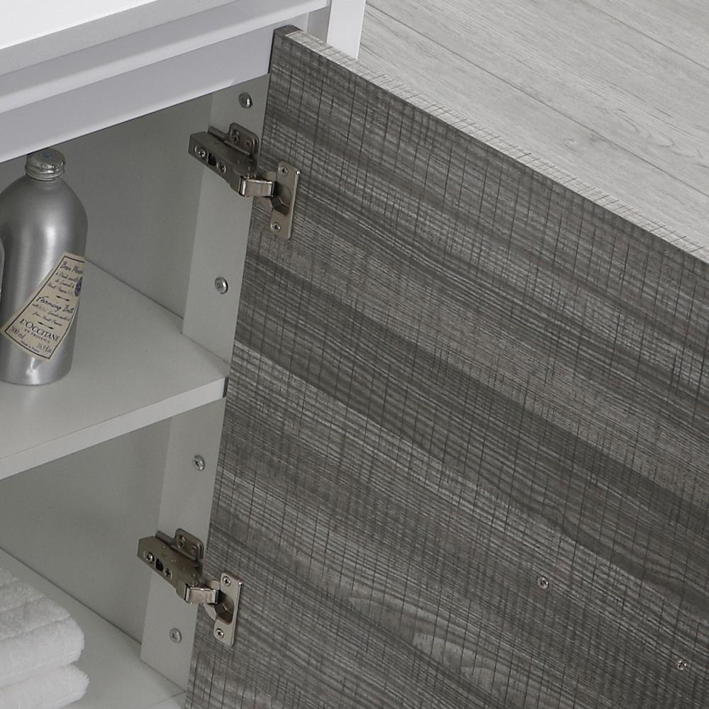 Fresca Allier Rio 60" Ash Gray Double Sink Modern Bathroom Vanity w/ Medicine Cabinet Vanity Fresca 
