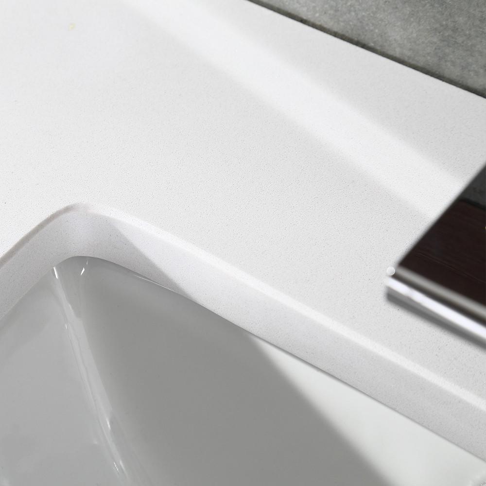 Fresca Allier 60" White Modern Double Sink Vanity w/ Mirror & Free Faucet Vanity Fresca 