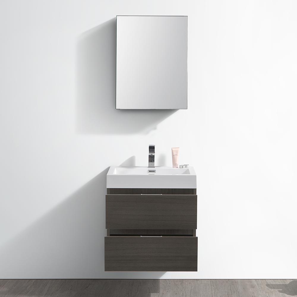 Fresca Valencia 24" Wall Hung Modern Bathroom Vanity w/ Medicine Cabinet Vanity Fresca 