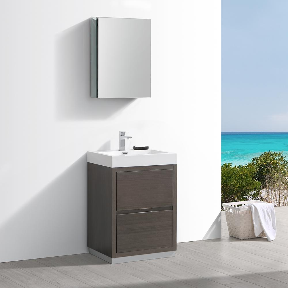 Fresca Valencia 24" Free Standing Modern Bathroom Vanity w/ Medicine Cabinet Vanity Fresca 
