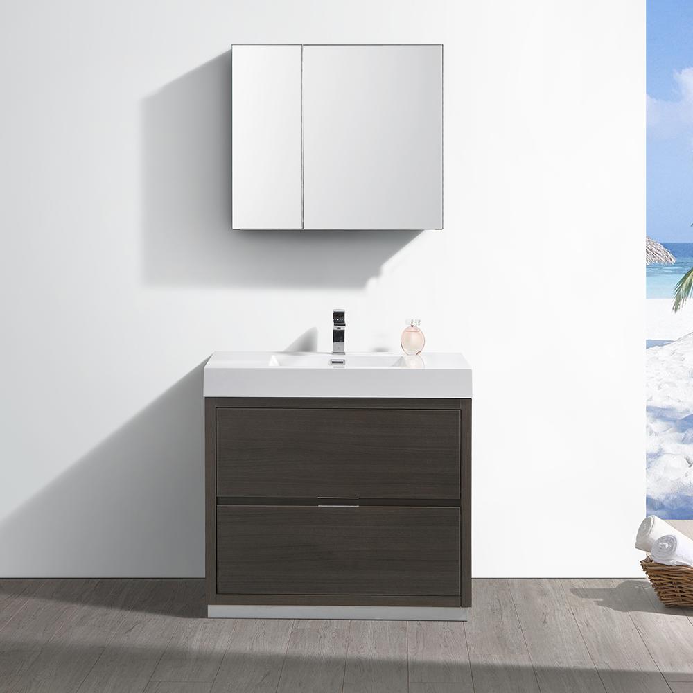 Fresca Valencia 36" Free Standing Modern Bathroom Vanity w/ Medicine Cabinet Vanity Fresca 