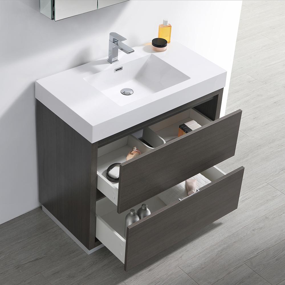 Fresca Valencia 36" Free Standing Modern Bathroom Vanity w/ Medicine Cabinet Vanity Fresca 