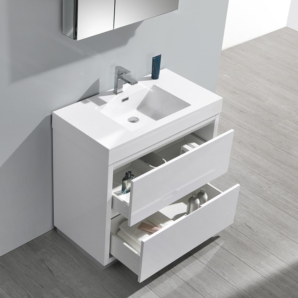 Fresca Valencia 36" Free Standing Modern Bathroom Vanity w/ Medicine Cabinet Vanity Fresca 