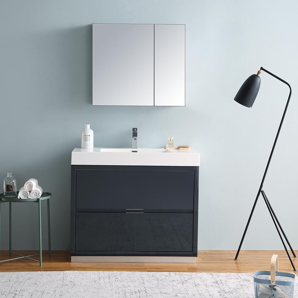 Fresca Valencia 40" Free Standing Modern Bathroom Vanity w/ Medicine Cabinet Vanity Fresca 