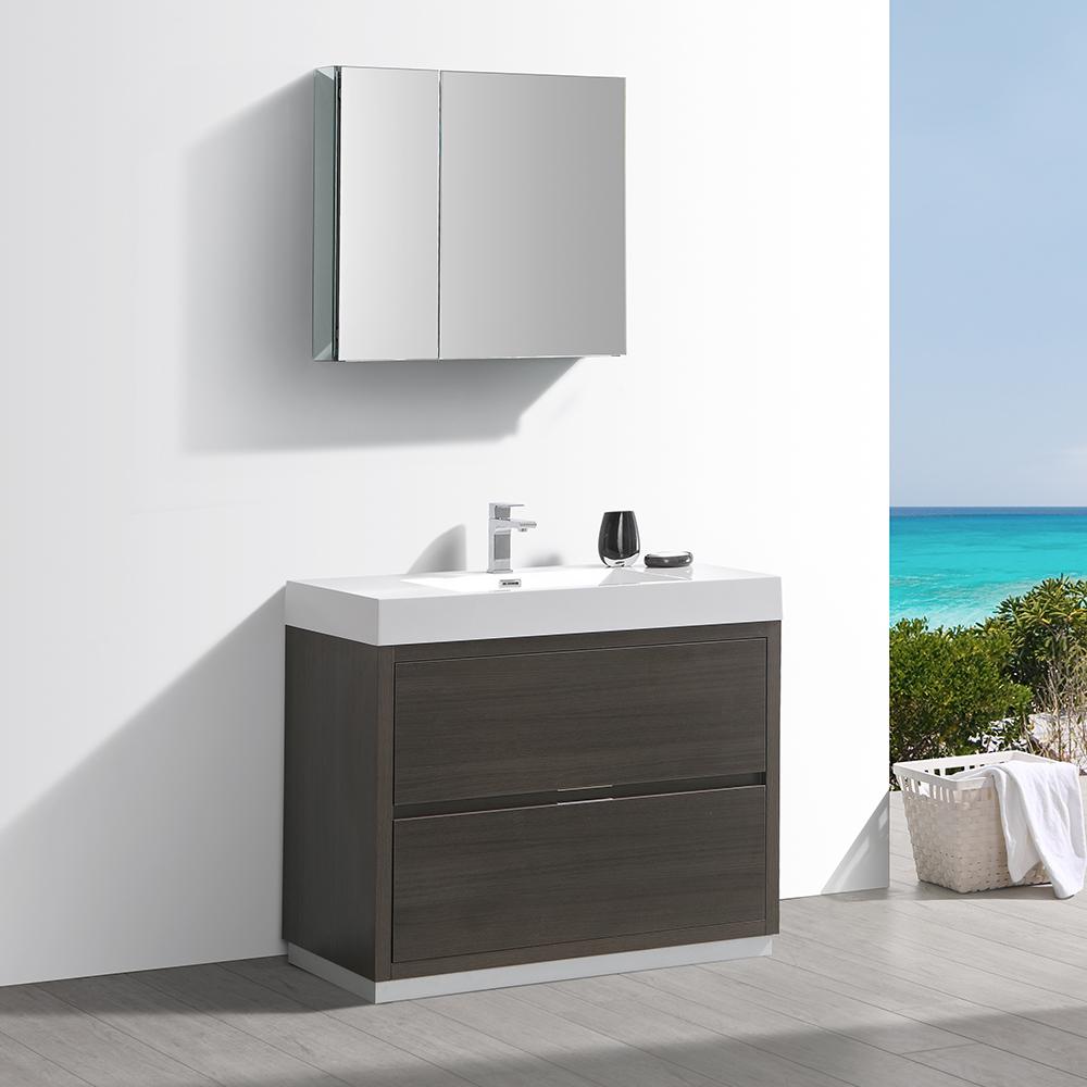 Fresca Valencia 40" Free Standing Modern Bathroom Vanity w/ Medicine Cabinet Vanity Fresca 
