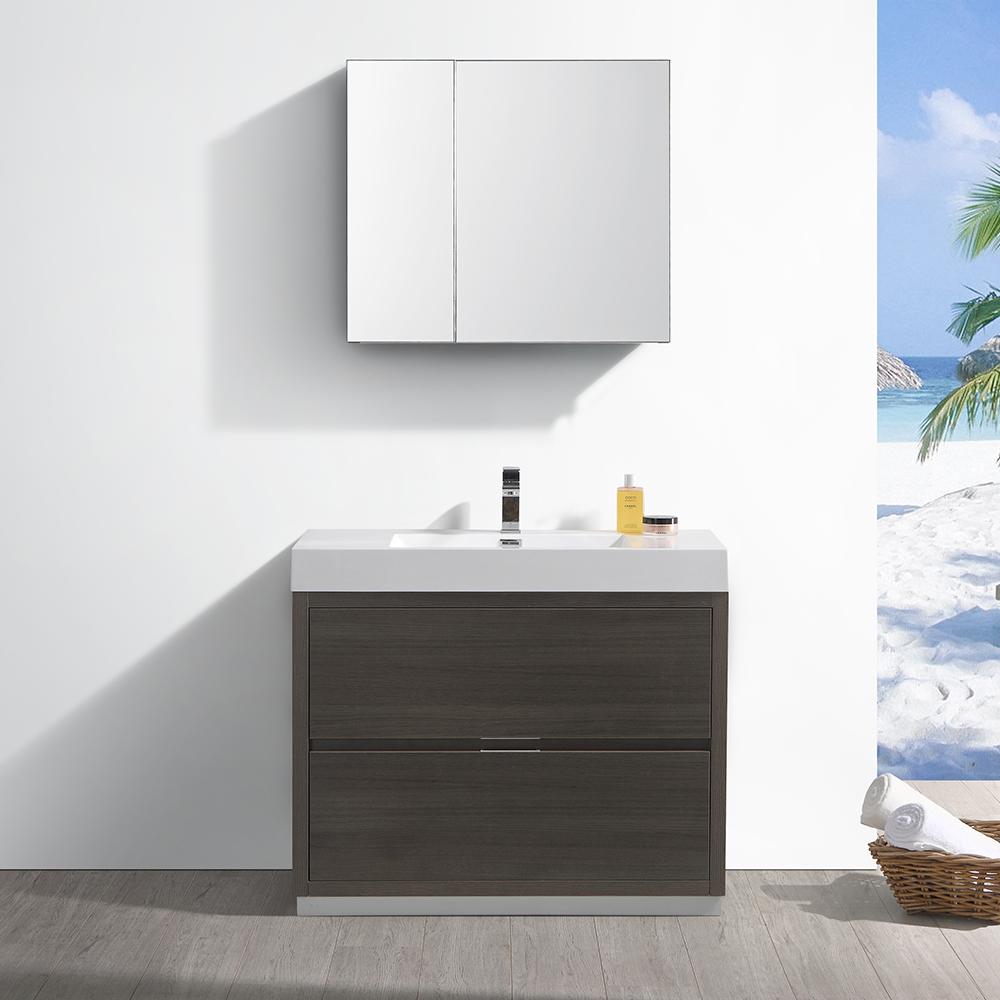 Fresca Valencia 40" Free Standing Modern Bathroom Vanity w/ Medicine Cabinet Vanity Fresca 