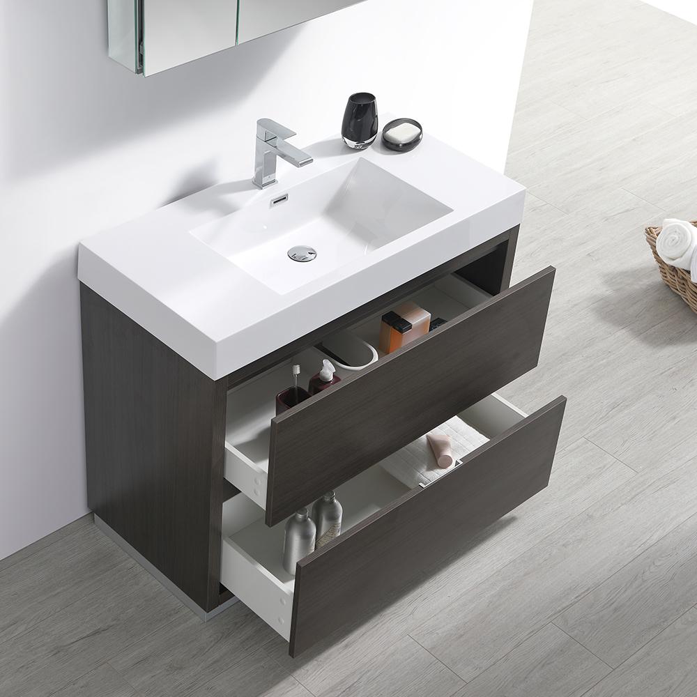 Fresca Valencia 40" Free Standing Modern Bathroom Vanity w/ Medicine Cabinet Vanity Fresca 