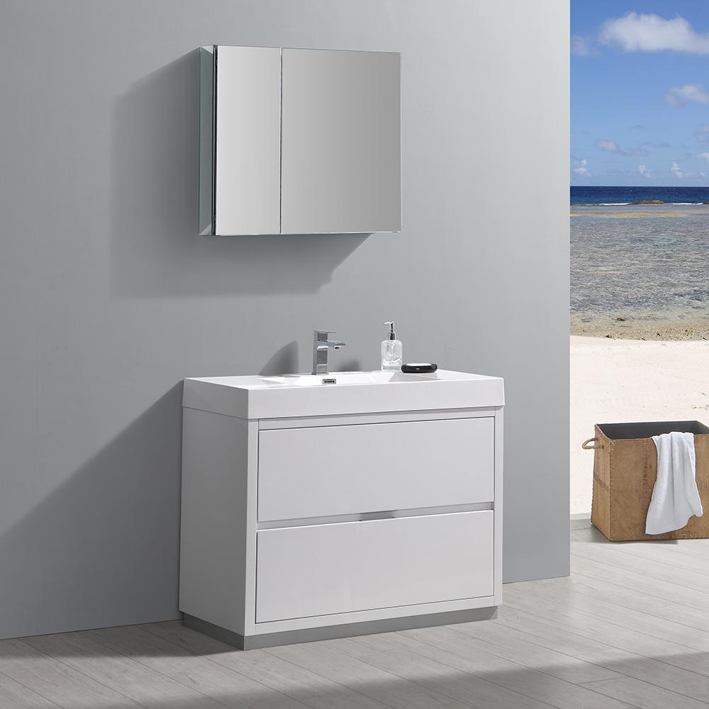 Fresca Valencia 40" Free Standing Modern Bathroom Vanity w/ Medicine Cabinet Vanity Fresca 