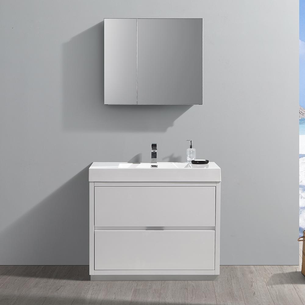 Fresca Valencia 40" Free Standing Modern Bathroom Vanity w/ Medicine Cabinet Vanity Fresca 