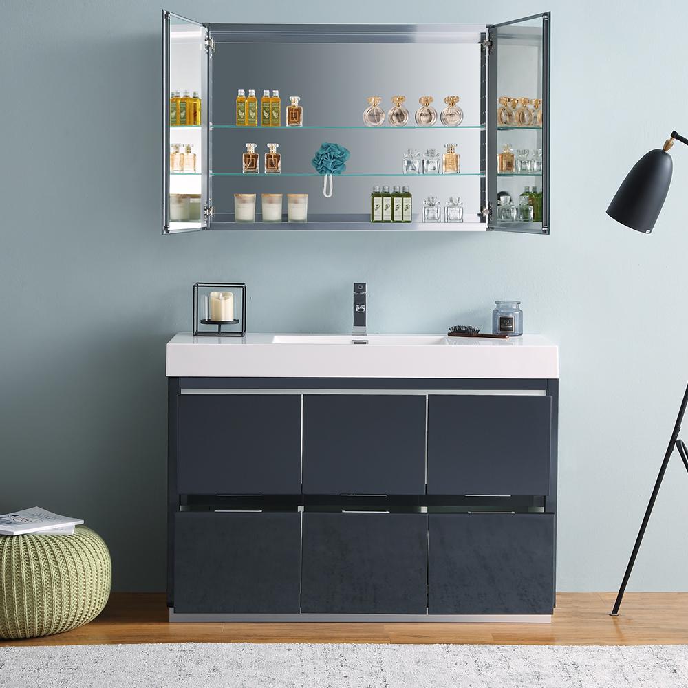 Fresca Valencia 48"Free Standing Modern Bathroom Vanity w/ Medicine Cabinet Vanity Fresca 