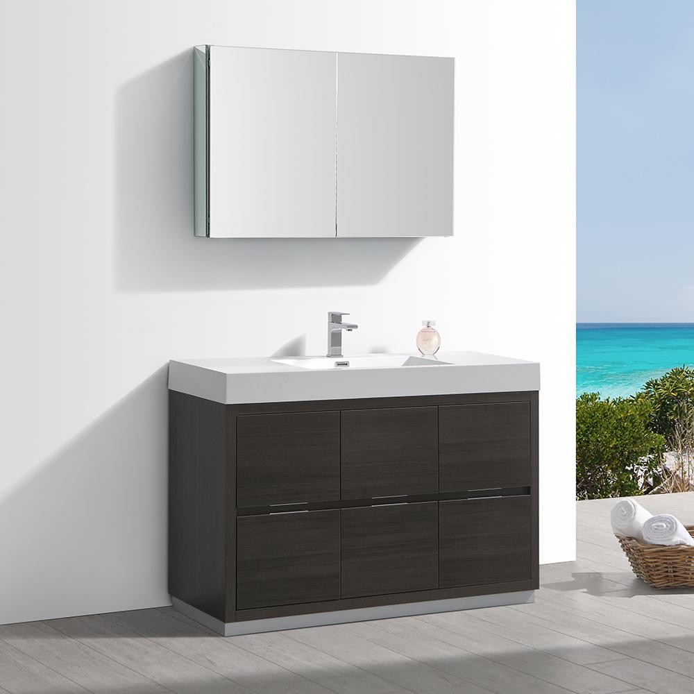 Fresca Valencia 48"Free Standing Modern Bathroom Vanity w/ Medicine Cabinet Vanity Fresca 