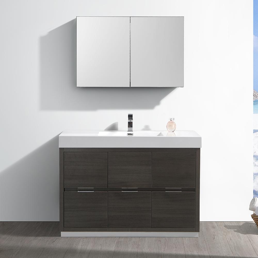 Fresca Valencia 48"Free Standing Modern Bathroom Vanity w/ Medicine Cabinet Vanity Fresca 