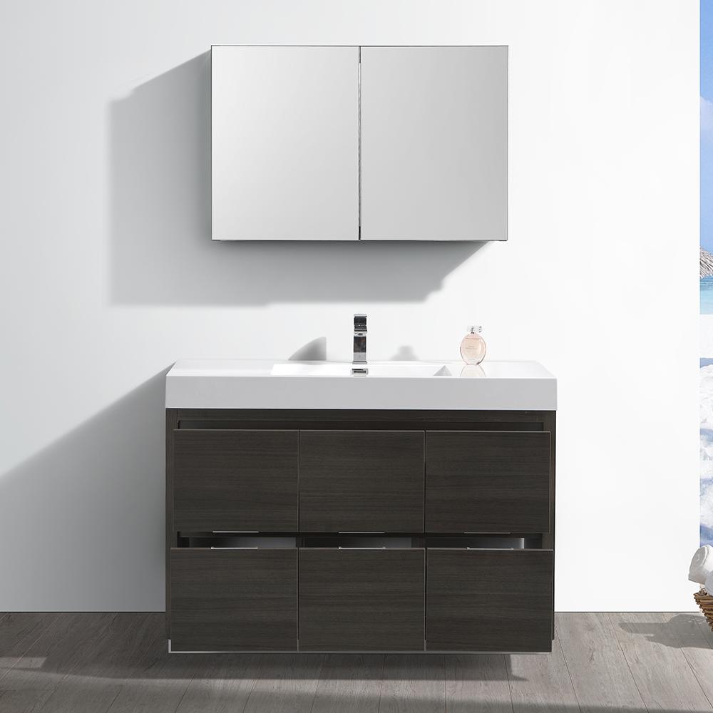 Fresca Valencia 48"Free Standing Modern Bathroom Vanity w/ Medicine Cabinet Vanity Fresca 