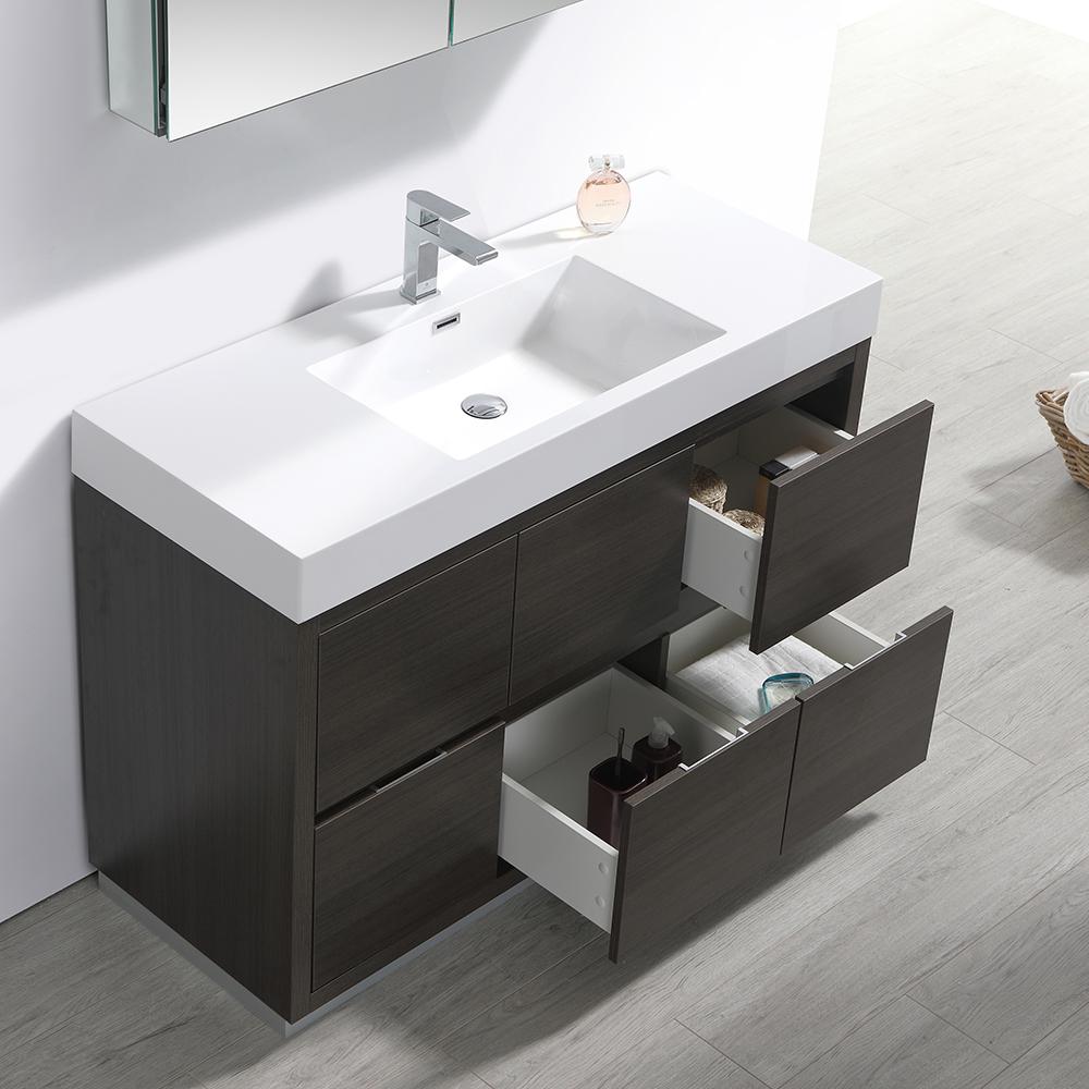 Fresca Valencia 48"Free Standing Modern Bathroom Vanity w/ Medicine Cabinet Vanity Fresca 