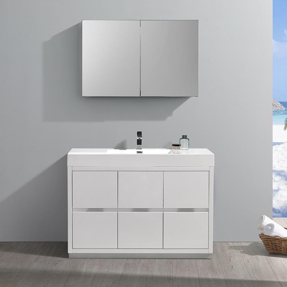 Fresca Valencia 48"Free Standing Modern Bathroom Vanity w/ Medicine Cabinet Vanity Fresca 