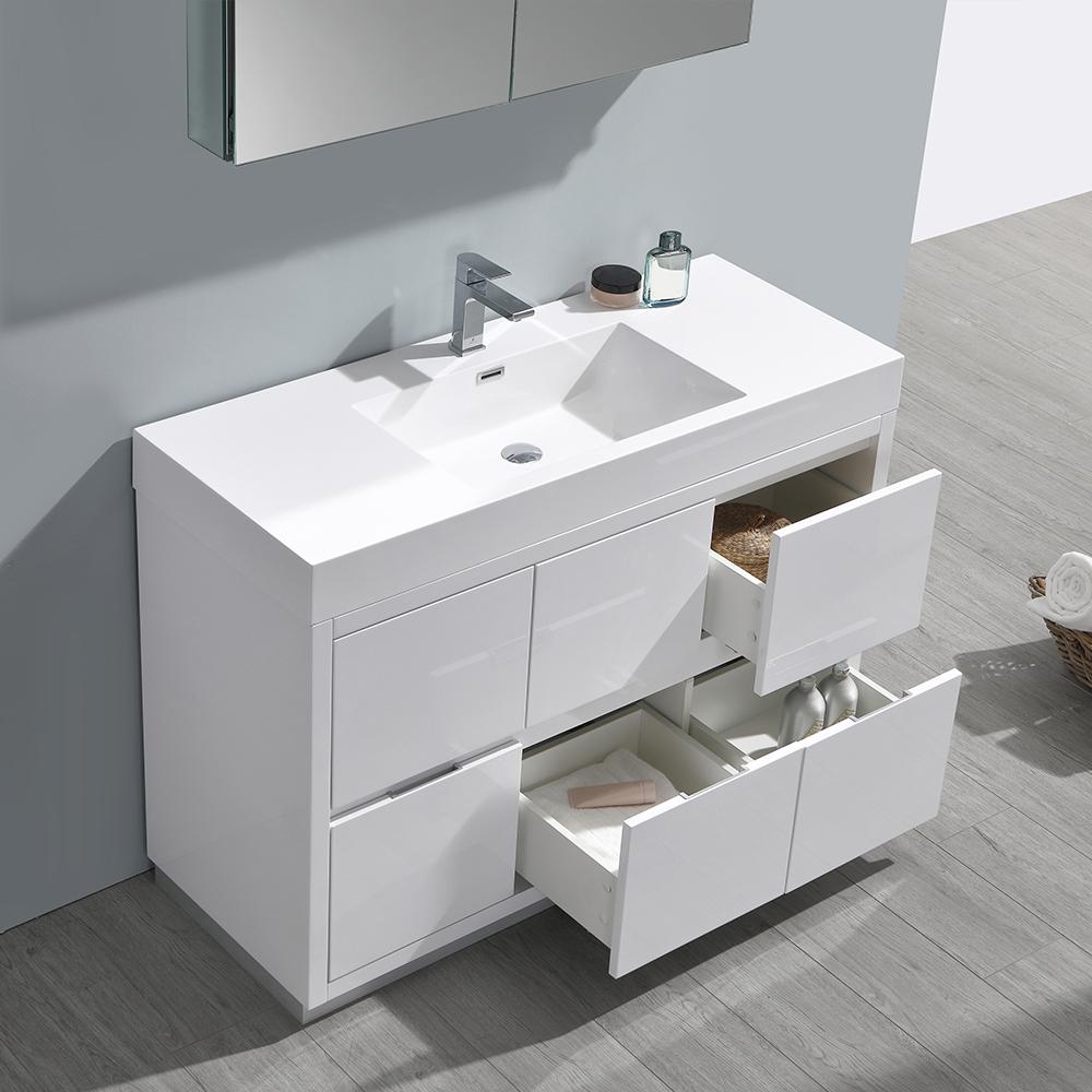 Fresca Valencia 48"Free Standing Modern Bathroom Vanity w/ Medicine Cabinet Vanity Fresca 