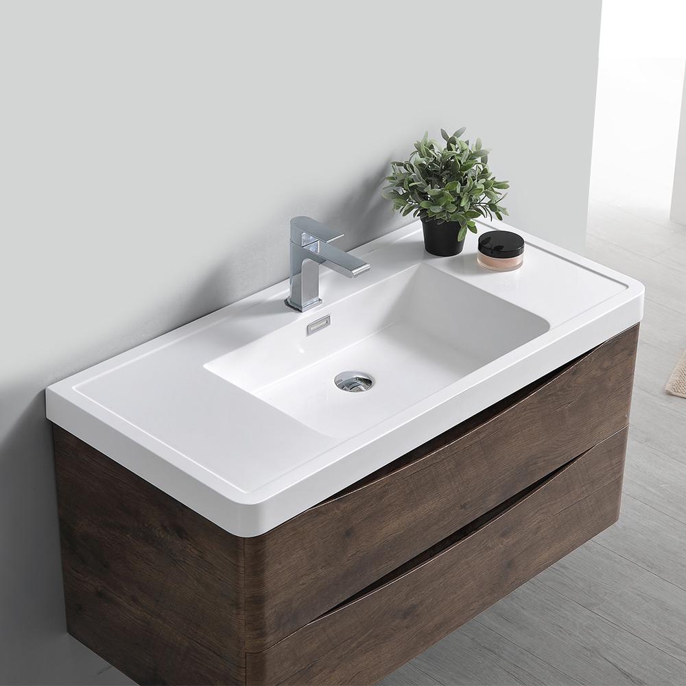 Fresca Tuscany 40" Wall Hung Modern Bathroom Vanity w/ Medicine Cabinet Vanity Fresca 