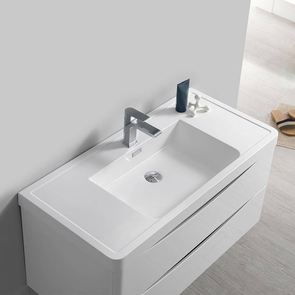 Fresca Tuscany 40" Wall Hung Modern Bathroom Vanity w/ Medicine Cabinet Vanity Fresca 