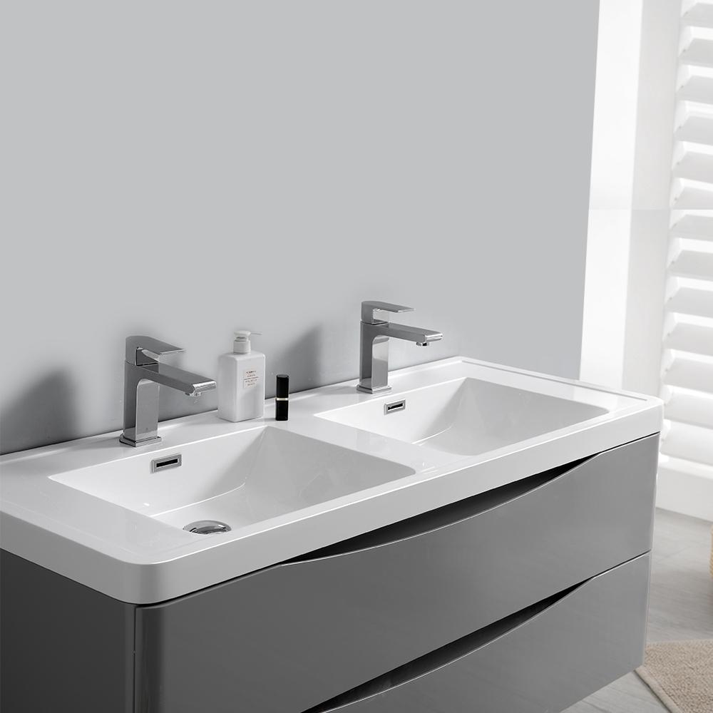 Fresca Tuscany 48" Wall Hung Double Sink Modern Bathroom Vanity w/ Medicine Cabinet Vanity Fresca 