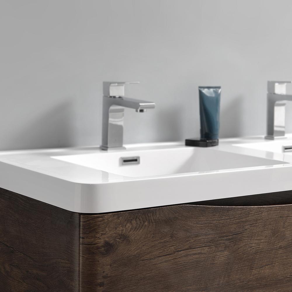 Fresca Tuscany 48" Wall Hung Double Sink Modern Bathroom Vanity w/ Medicine Cabinet Vanity Fresca 