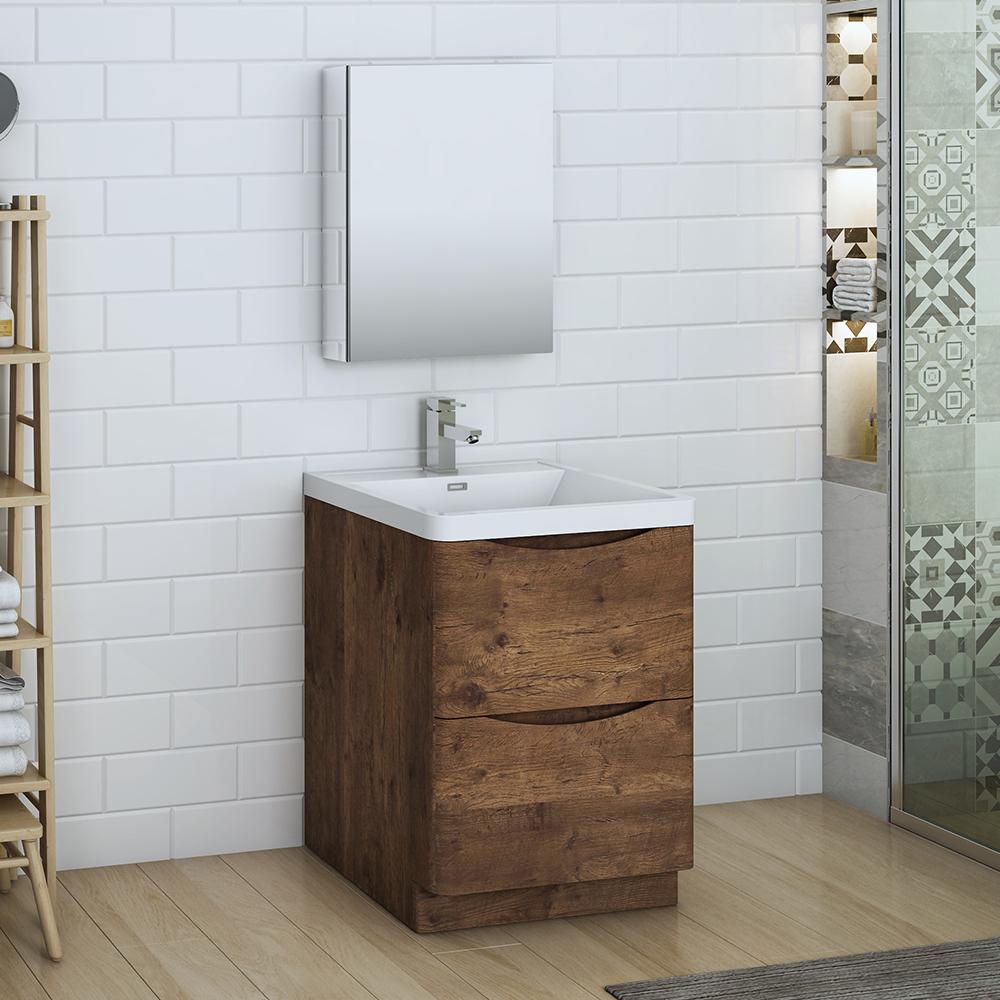Fresca Tuscany 24" Free Standing Modern Bathroom Vanity w/ Medicine Cabinet Vanity Fresca 
