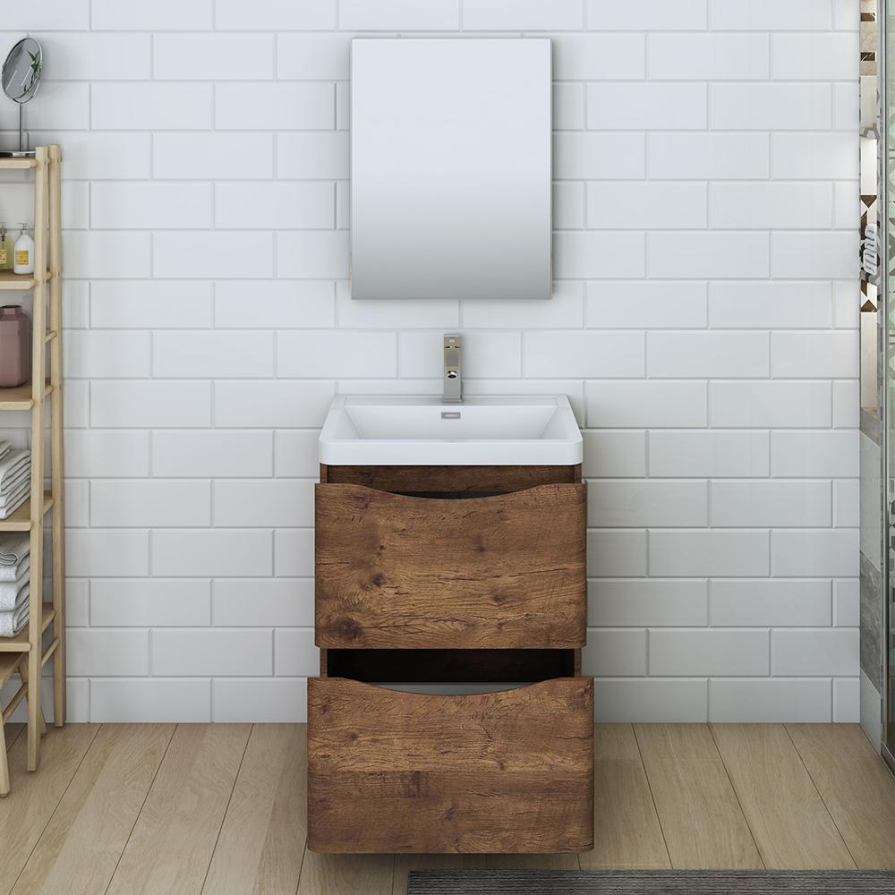 Fresca Tuscany 24" Free Standing Modern Bathroom Vanity w/ Medicine Cabinet Vanity Fresca 
