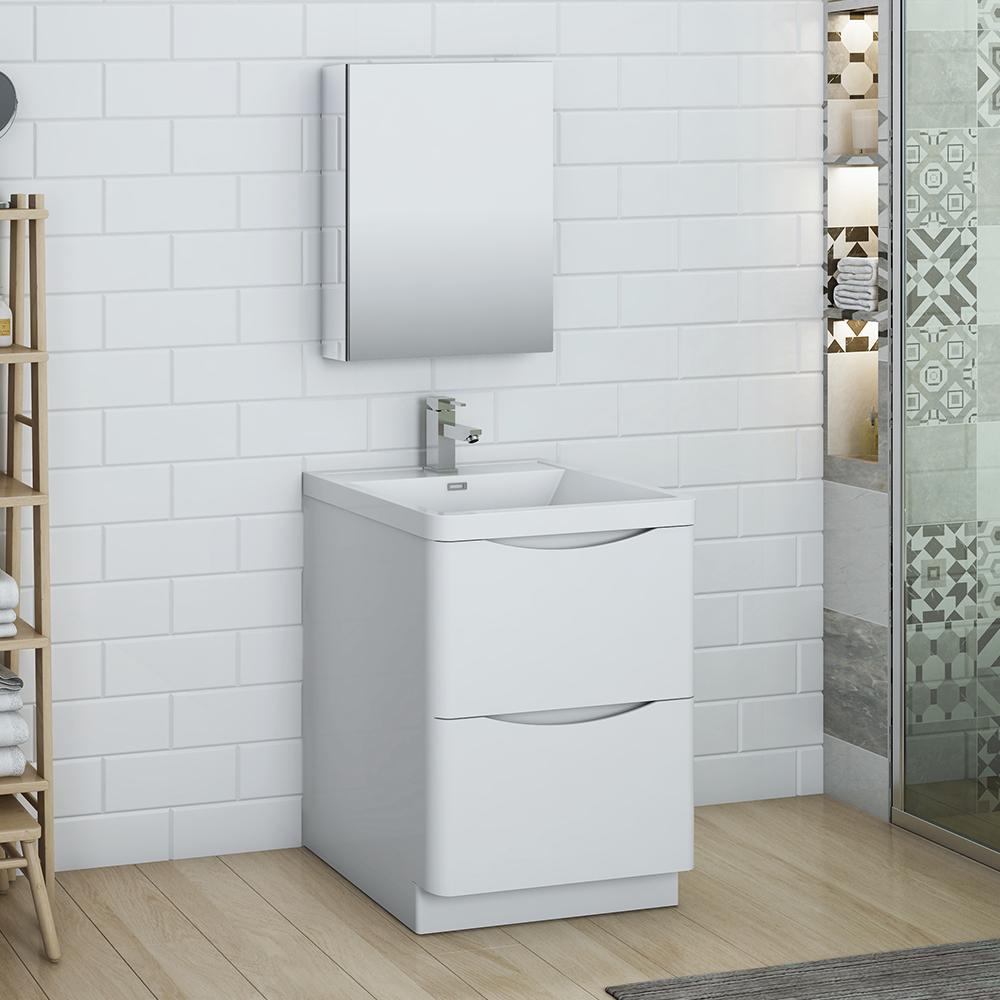 Fresca Tuscany 24" Free Standing Modern Bathroom Vanity w/ Medicine Cabinet Vanity Fresca 