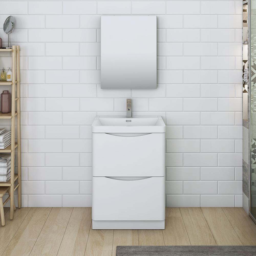 Fresca Tuscany 24" Free Standing Modern Bathroom Vanity w/ Medicine Cabinet Vanity Fresca 