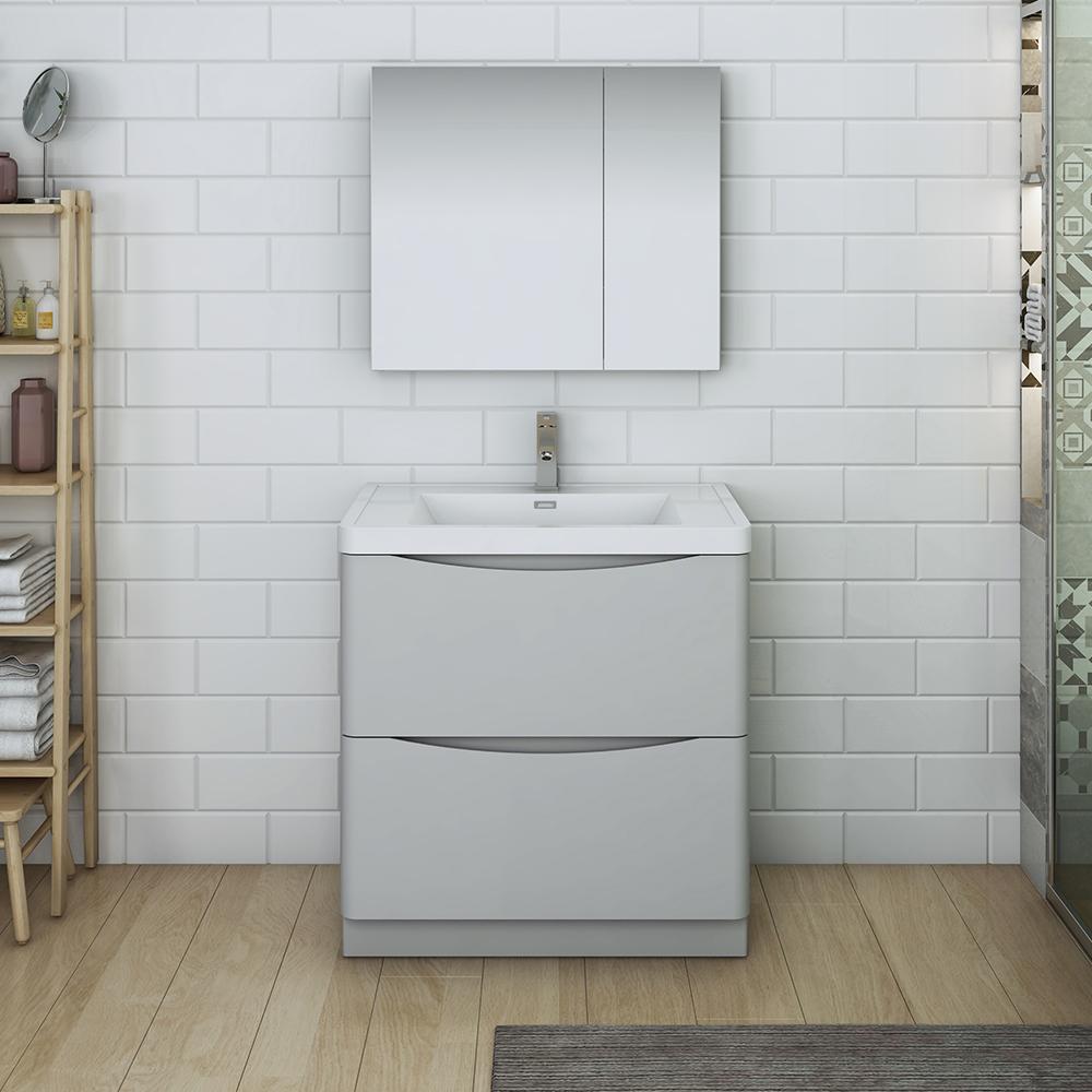 Fresca Tuscany 32" Free Standing Modern Bathroom Vanity w/ Medicine Cabinet Vanity Fresca 