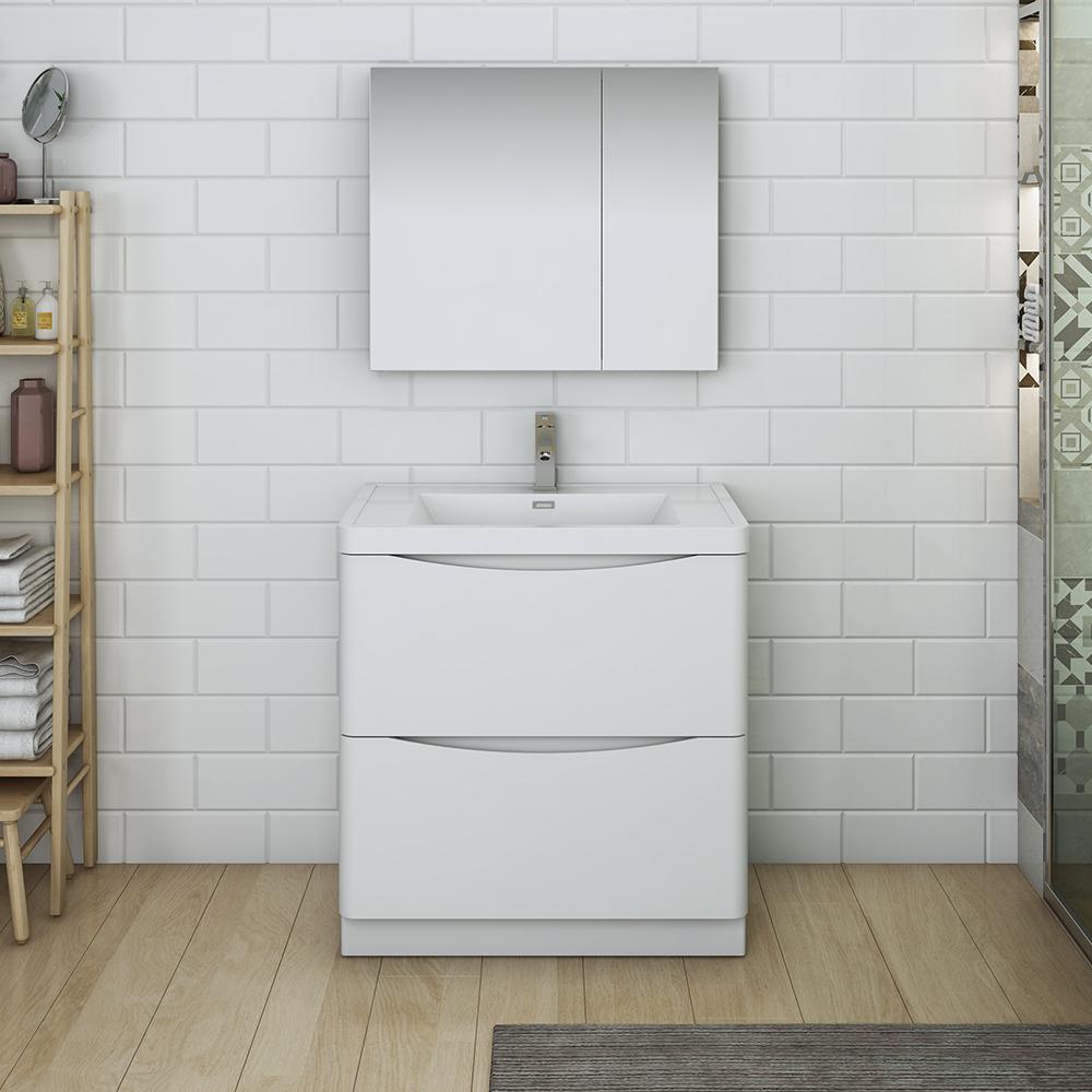Fresca Tuscany 32" Free Standing Modern Bathroom Vanity w/ Medicine Cabinet Vanity Fresca 